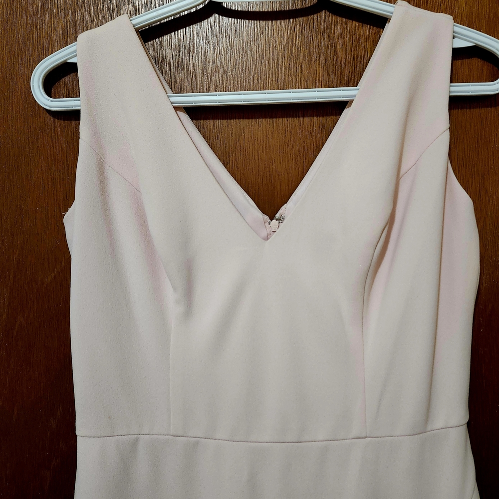 David's Bridal Blush V-Neck Dress (New With Tag)